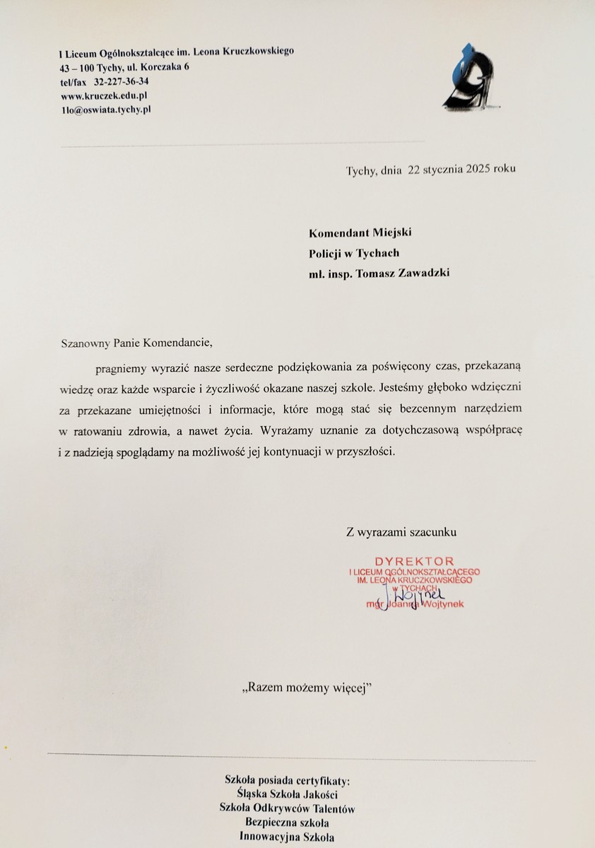 Zdjęcie podziękowań