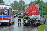 Zdarzenie drogowe na ul. Piłsudskiego w Tychach