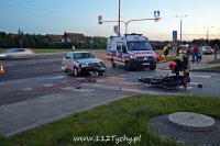 Wypadek z udziałem motocyklisty