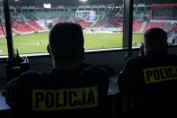 Policyjne zabezpieczenie meczu w Tychach