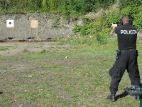 Trening strzelecki tyskich policjantów