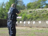 Trening strzelecki tyskich policjantów