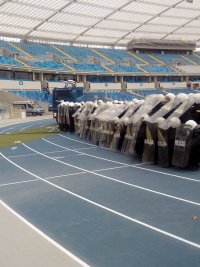 Tyscy policjanci ćwiczyli na Stadionie Śląskim