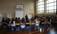 Zainteresowanych zawodem policjanta nie brakowało...