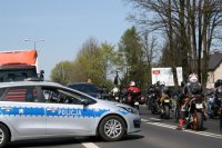 Policjanci na paradzie motocyklistów w Tychach