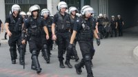 Tyscy policjanci ćwiczyli na Stadionie Miejskim