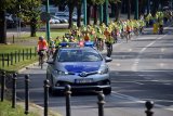 Policjanci zabezpieczali rajd rowerowy