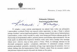 Komendant Główny Policji do policjantów