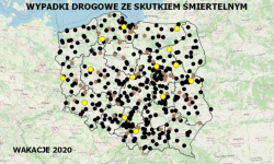 Policyjna Mapa Wypadków Drogowych ze Skutkiem Śmiertelnym