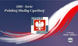 100-lecie Służby Cywilnej, Godło Polski, flaga Polski.