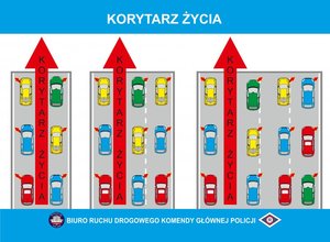 Grafika przedstawiające zasadę tworzenia korytarza życia.