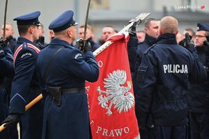 na zdjęciu uroczystości ślubowania policjantów