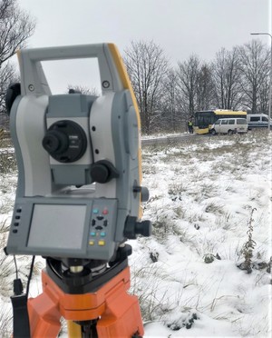 Na zdjęciu urządzenie do pomiaru wykorzystywane podczas zdarzenia drogowego