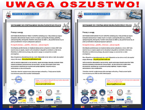 Grafika przedstawiająca e-mail z próbą oszustwa