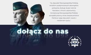 Policjant i policjantka oraz rota ślubowania do Policji