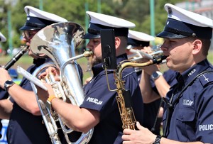 Na zdjęciu Orkiestra Komendy Wojewódzkiej Policji w Katowicach.