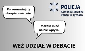 Fragment plakatu informującego o debacie