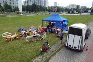 Na zdjęciu stanowisko profilaktyczne Miejskiej Biblioteki Publicznej w Tychach.