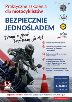 Plakat Bezpiecznie jednośladem