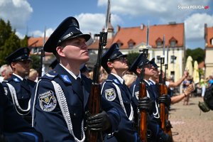 Na zdjęciu Kompania Honorowa Komendy Wojewódzkiej Policji w Katowicach