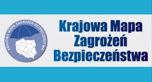 Na zdjęciu logo i napis: Krajowa Mapa Zagrożeń Bezpieczeństwa