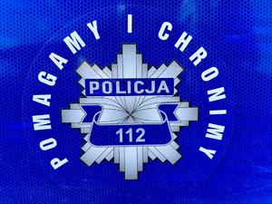 Logo Policji z napisem Pomagamy i chronimy