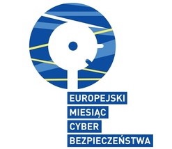 Logo Europejskiego Miesiąca Cyberbezpieczeństwa