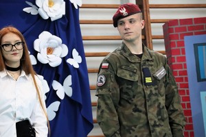 Na zdjęciu uczeń szkoły mundurowej