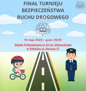 Plakat z zaproszeniem na Wojewódzki finał Turnieju BRD 2025