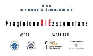 Plakat kampanii #zaginioneNIEzapomniane