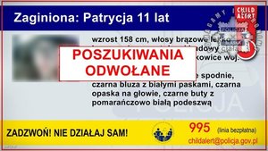 grafika z napisem poszukiwania odwołane