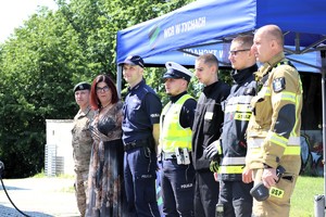 Na zdjęciu przedstawiciele służb mundurowych podczas rodzinnego pikniku