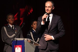 Na zdjęciu prezydent miasta Tychy podczas przemówienia