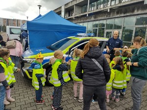 Na zdjęciu uczestnicy pikniku zorganizowanego z okazji obchodów Święta Policji w Tychach