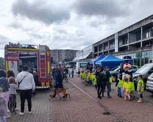 Na zdjęciu uczestnicy pikniku zorganizowanego z okazji obchodów Święta Policji w Tychach