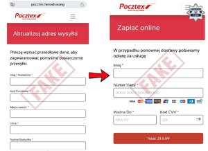 Przykładowe fałszywe formularze
