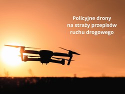Na kolorowym zdjęciu widoczny bezzałogowy statek powietrzny