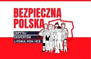 Plakat z napisem bezpieczne Polska