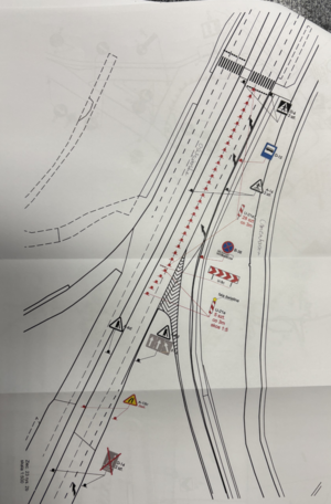 kolorowe zdjęcie planu organizacji ruchu na terenie miasta Tychy